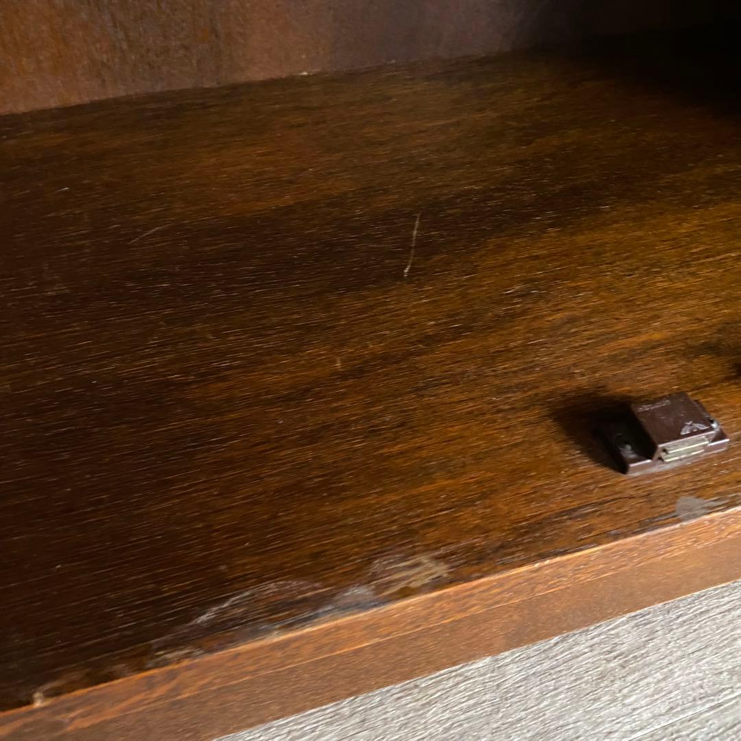 三越家具 ブルージュ Brugge 食器棚 キャビネット オーク材 ステンド