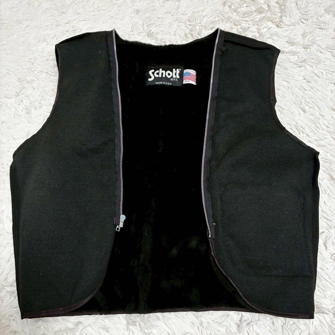 希少XL ショット 641 シングル ライダースジャケット ボアライナー 40