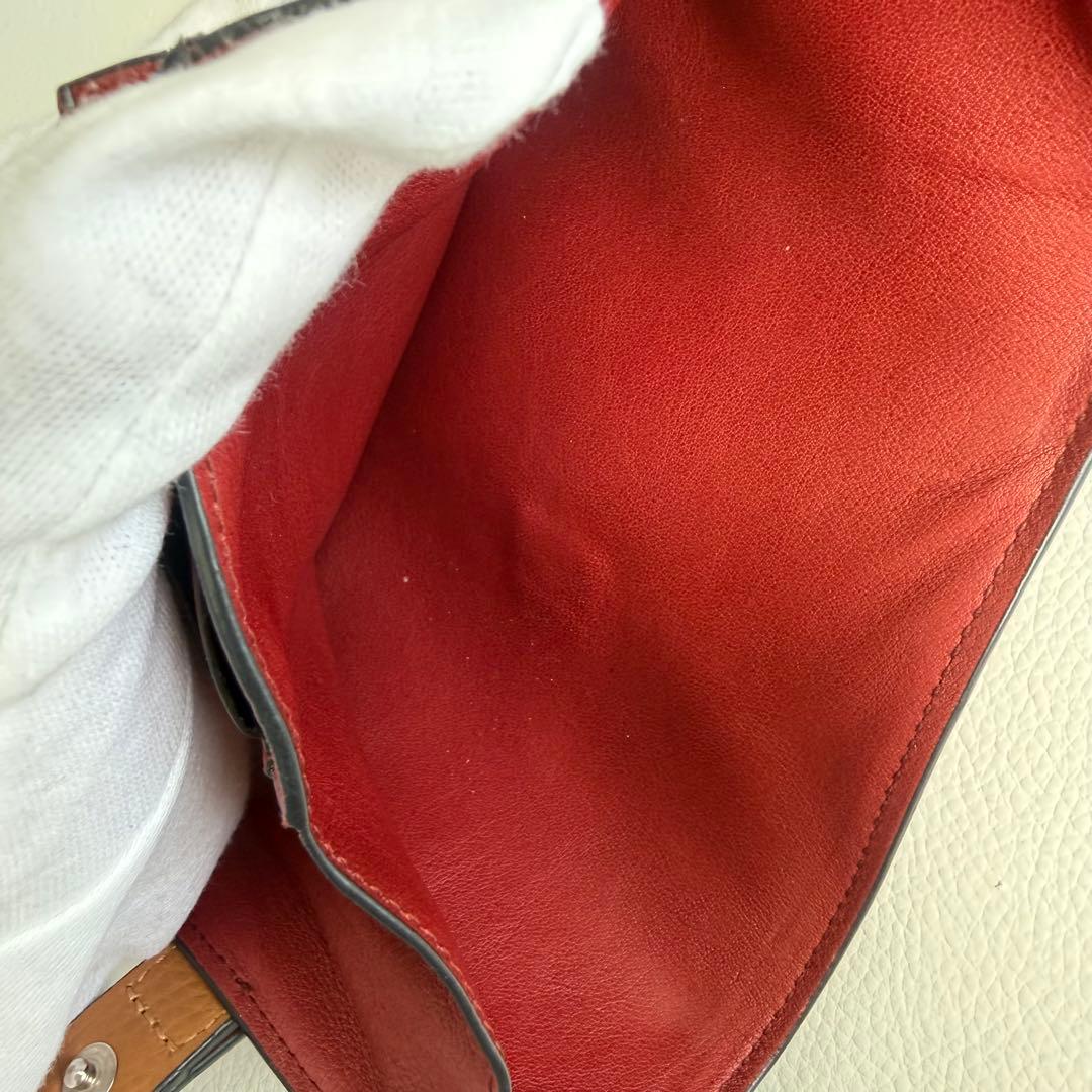 ま*ん様 LOEWEロエベ バーティカル ウォレット 3つ折り 折りたたみ財布