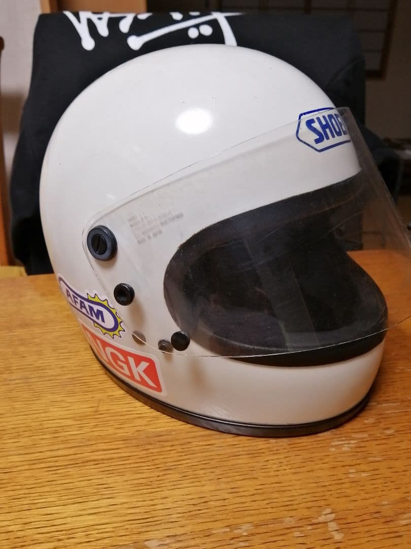 旧車SHOEI ヘルメット ホワイトМサイズ