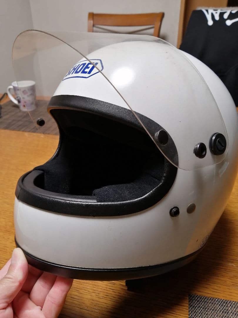 旧車SHOEI ヘルメット ホワイトМサイズ