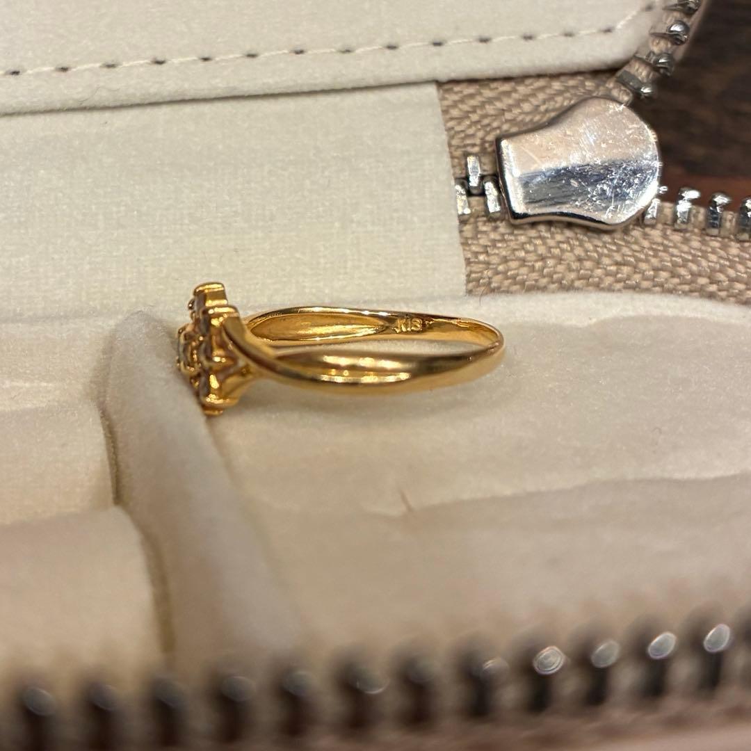 K18YG フラワーモチーフ リング