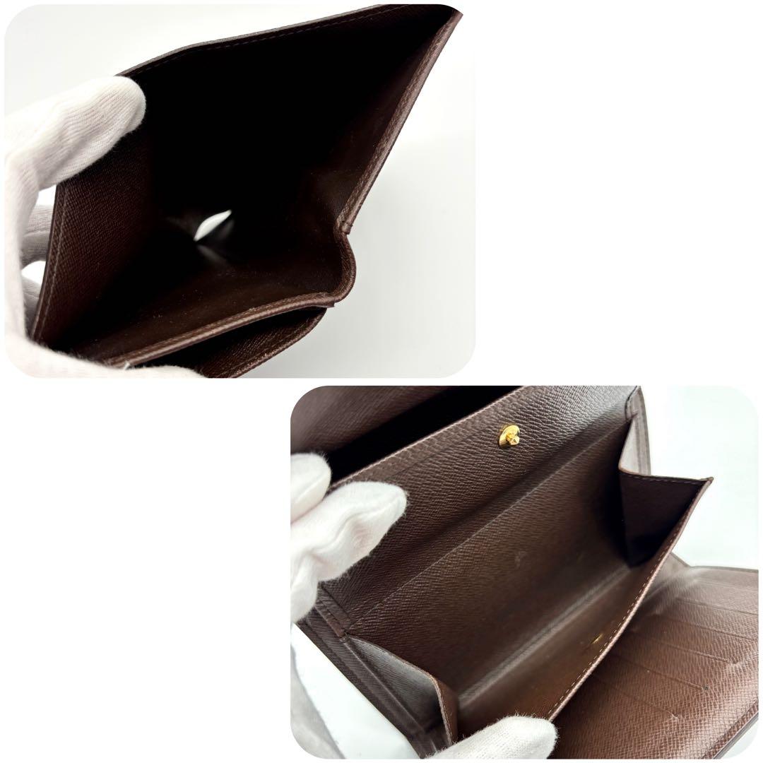 【極上美品】ルイヴィトン ダミエ ポルトトレゾール エテュイ パピエ 折り財布