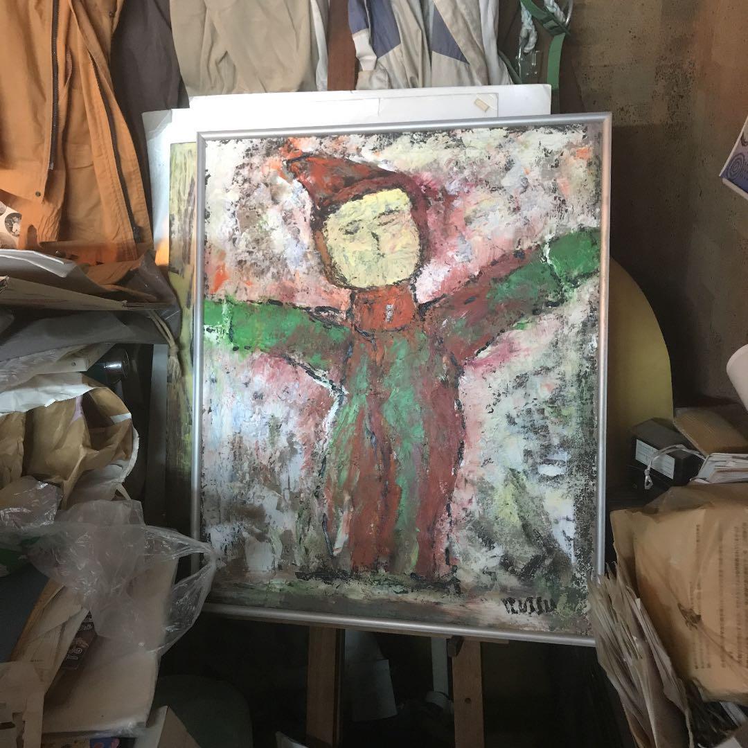 自作の絵画のダンスする子