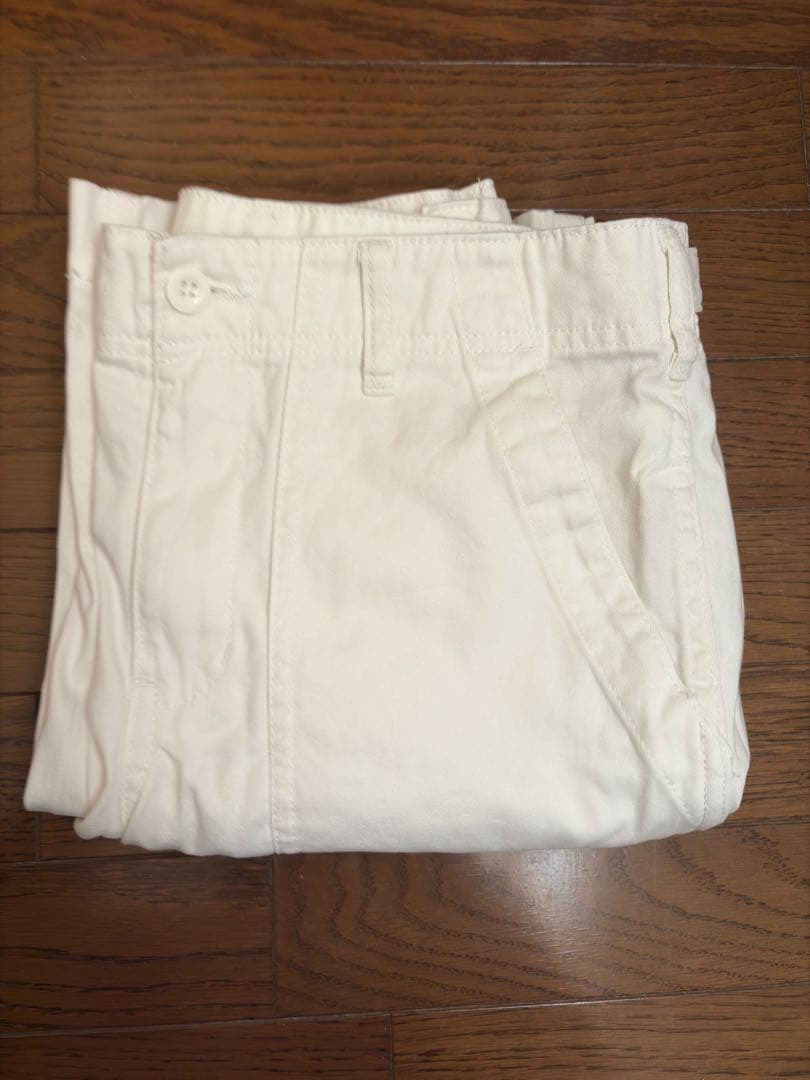 ルーズベイカーパンツ 40 ホワイト　スピックアンドスパン