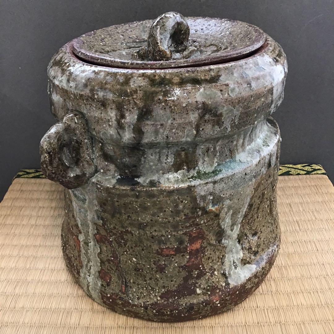 茶道具　水指　瀬戸伊賀水指　米山章臣作　共箱　S35MS