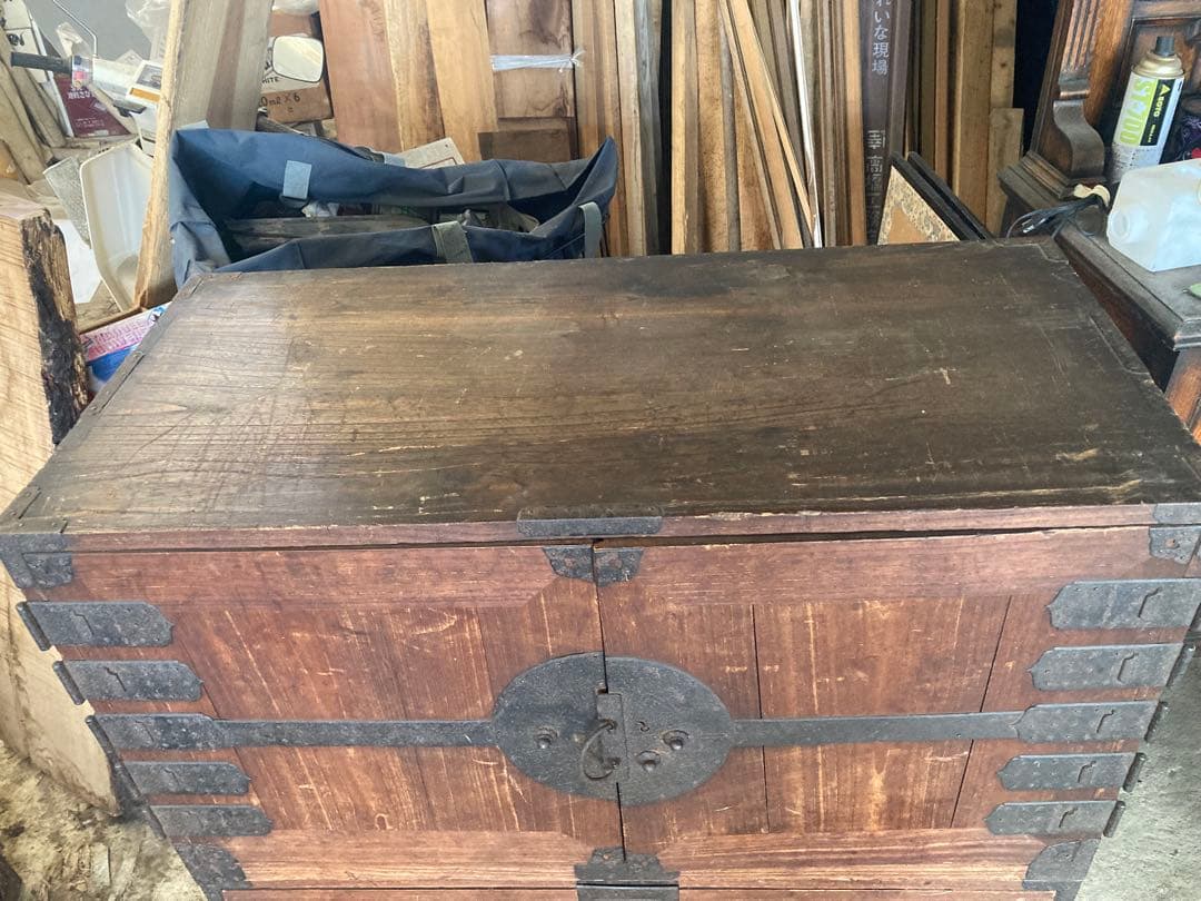 江戸後期から明治　福島桐箪笥　商家箪笥　上下2段