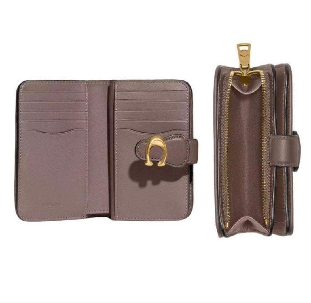 COACH コーチ、タビーミディアムウォレットグレー ジュ二つ折り財布