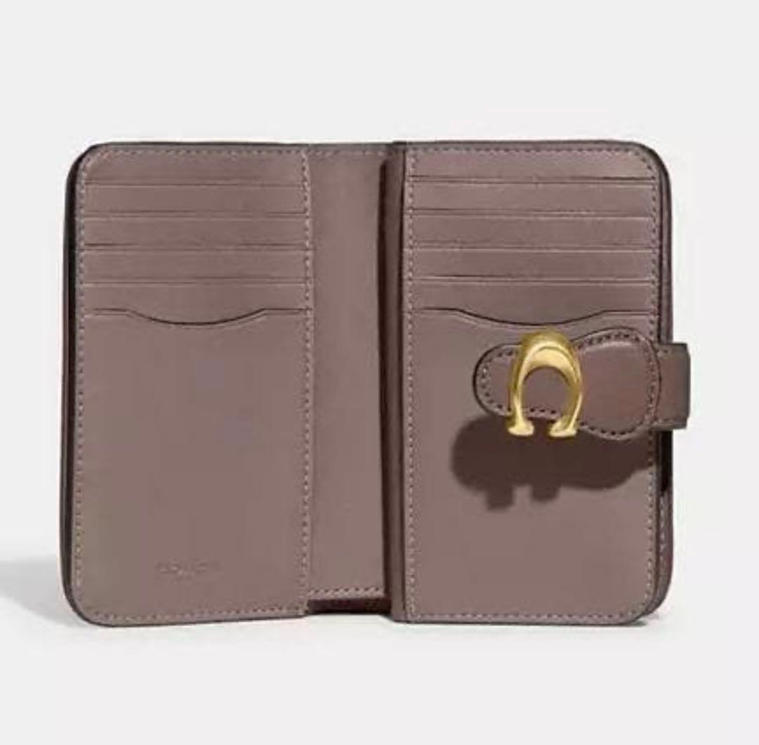 COACH コーチ、タビーミディアムウォレットグレー ジュ二つ折り財布