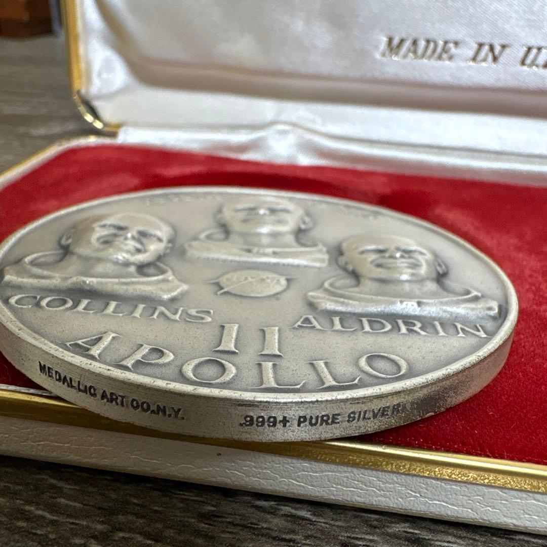 Apollo 11 約150g 純銀メダル 1969年 人類初の月面着陸