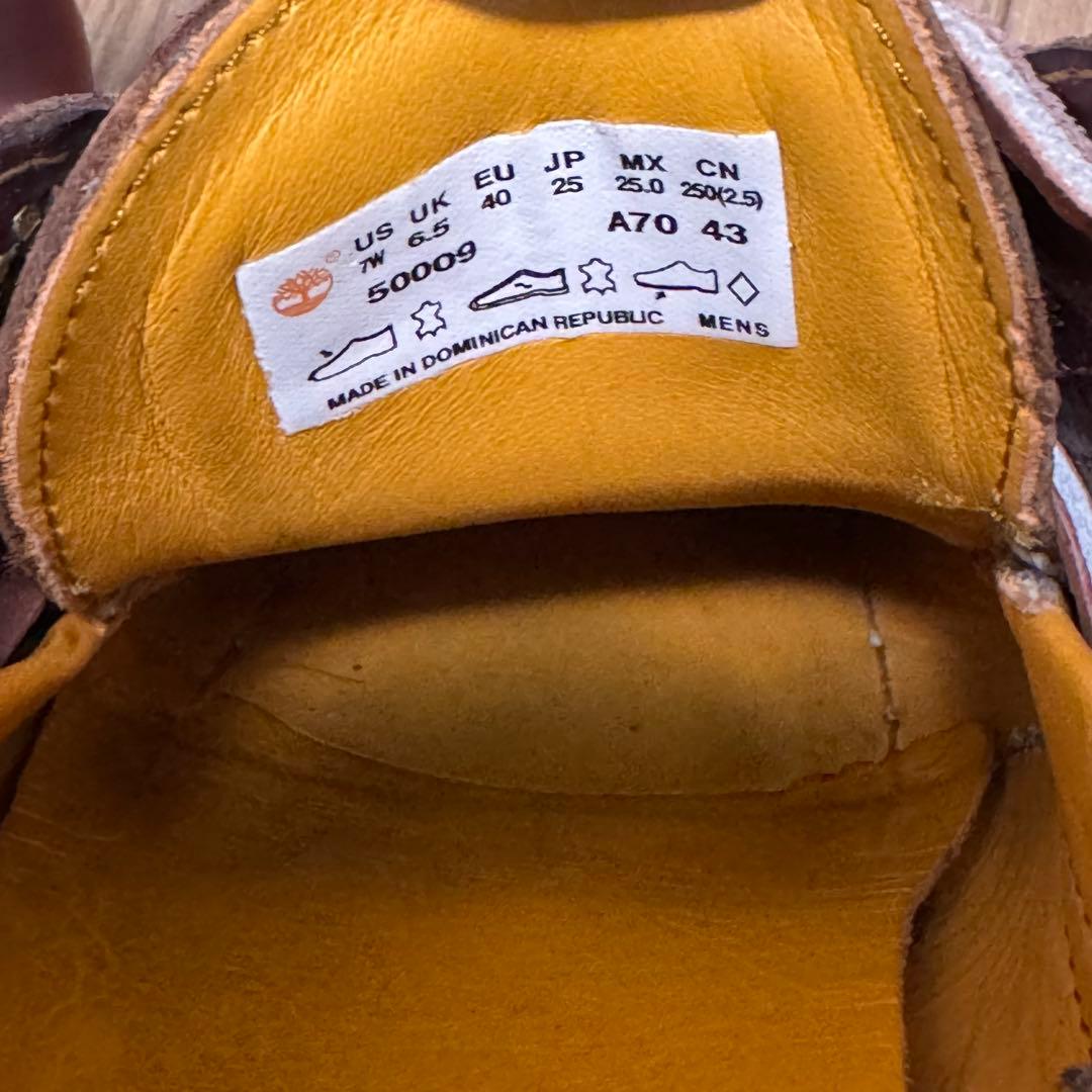 Timberland スリーアイ クラシックラグ バーガンディ 25cm