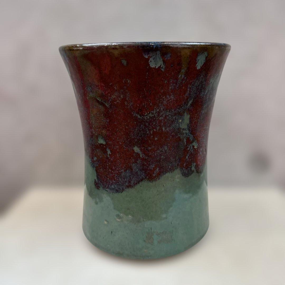 壺屋焼.仁王窯.辰砂.緑釉.花器.壺. 希少品