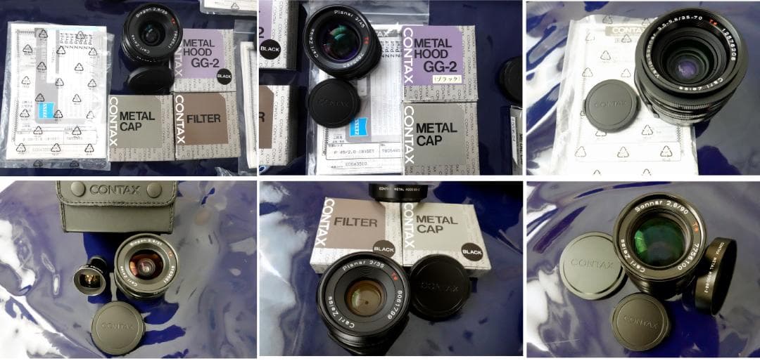 黒レンズ6本（新品3）と美CONTAX G2 Black TLA200Black