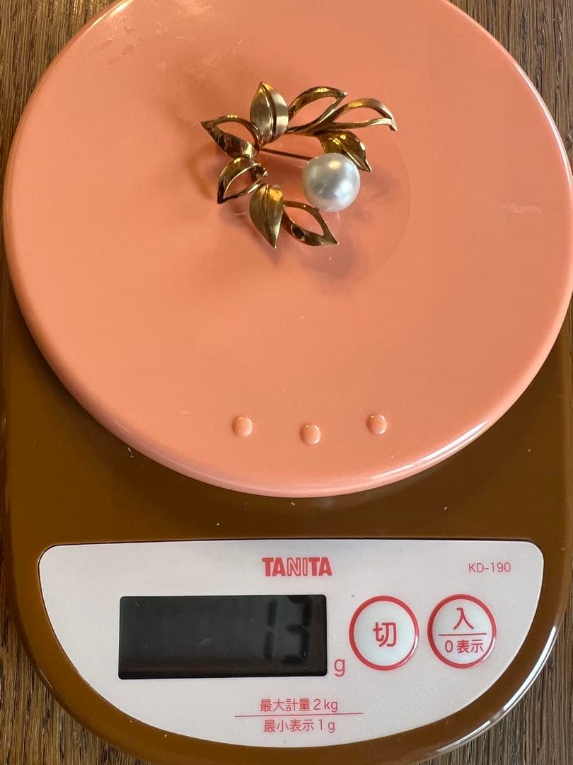 う*ん様 K18 南洋真珠 ブローチ 1983年製