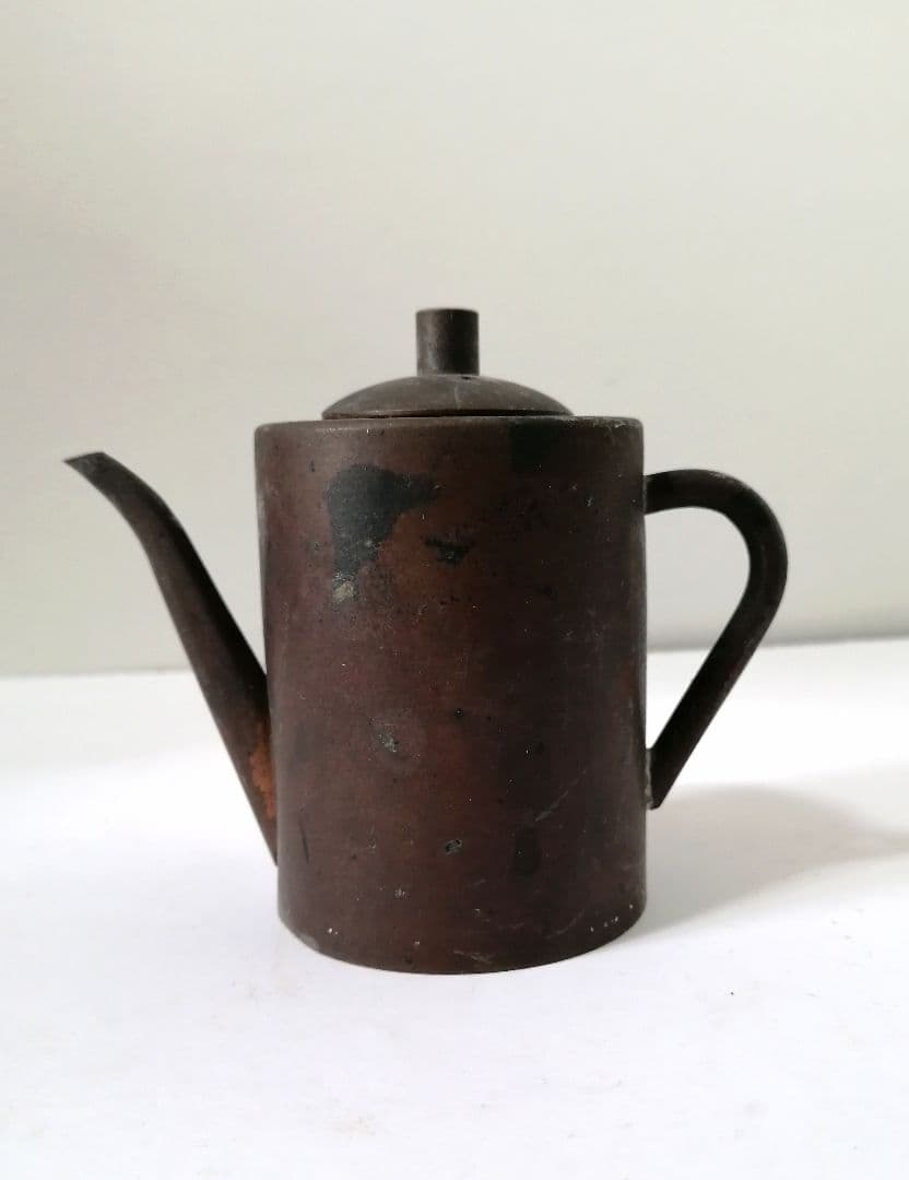 超珍品1930年代アンティーク銅製ミニ水差し　オマケにミニトルコ式コーヒーポット