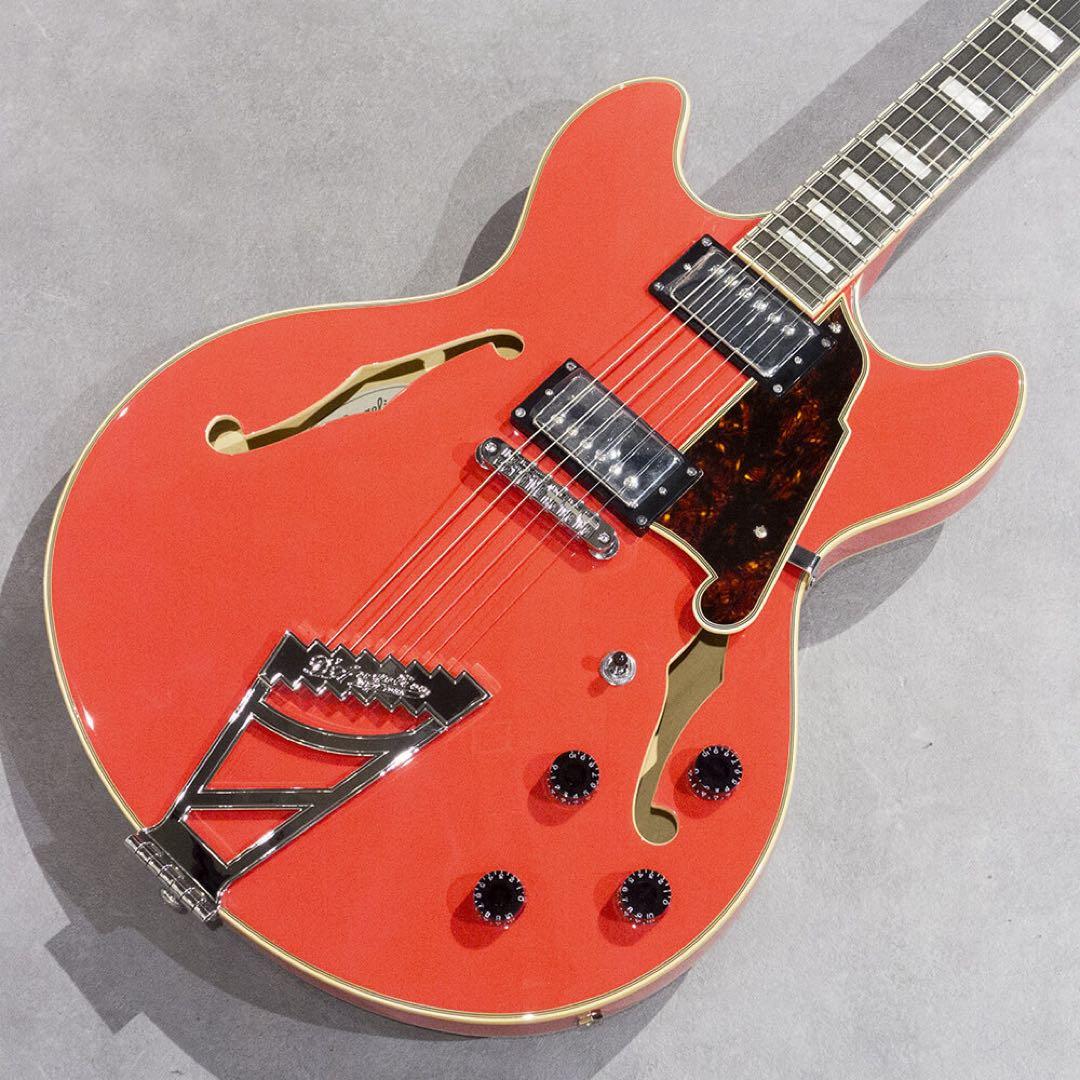 【高市総裁誕生記念】D'Angelico セミホロウボディ コーラルピンク