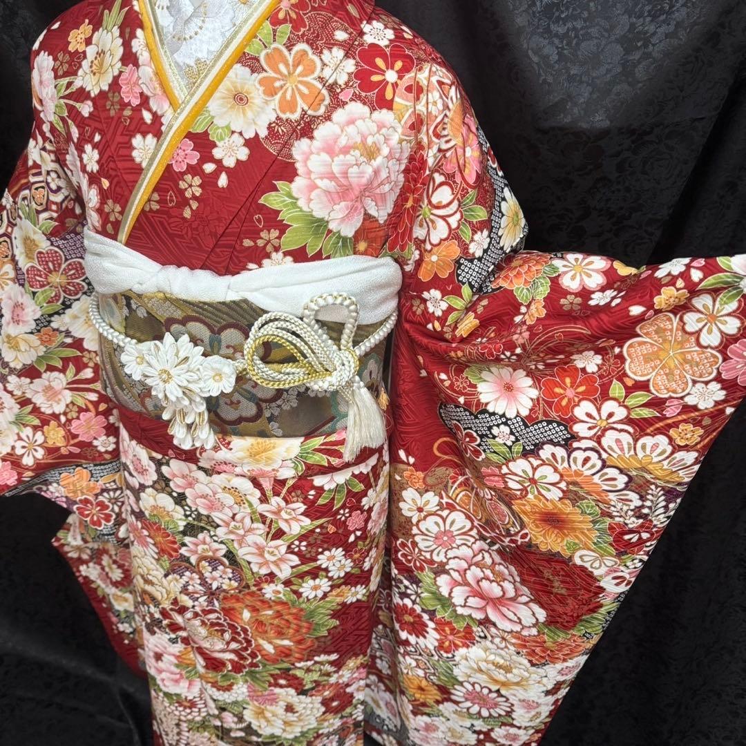 美品　古典　地紋　金彩　刺繍　逸品　フルセット　振袖　振り袖