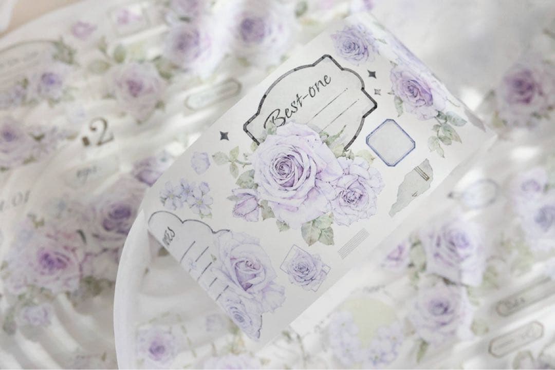 小白家文創《紫雾》海外マスキングテープ　マステ 【1812】