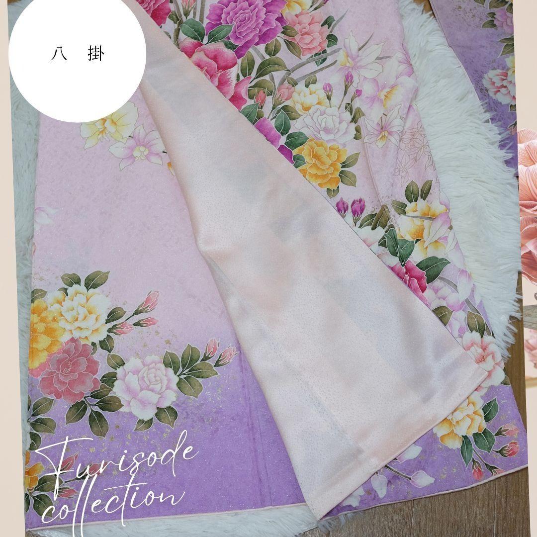 振袖フルセット 淡いピンク 薔薇柄 成人式　Sサイズ　卒業式