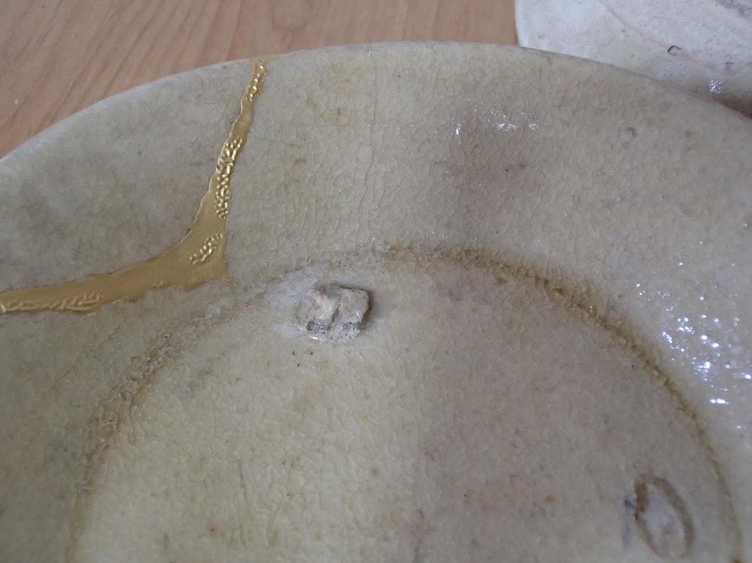 古陶磁　骨董　小皿　金継ぎ　金直し　５枚