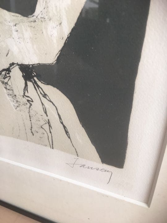 ジャン　ジャンセン リトグラフ 麦わら帽子の少女　激レア