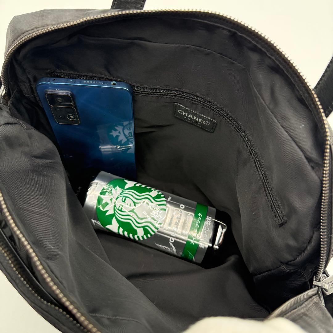 シャネル ニュートラベルライン ココマーク レザー 2way ハンドバッグ 黒