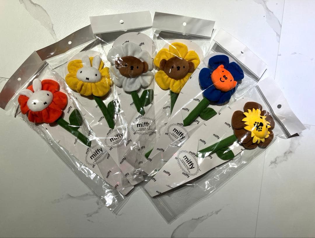 ★韓国限定★ ミッフィー　花　ぬいぐるみ　花束　ブルーナ　タッセル　コンプリート