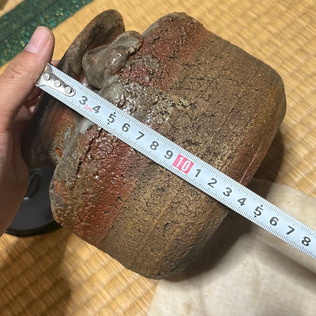 時代 古伊賀水指/日本美術 伊賀焼 茶道具 壷 骨董品 時代品 古美術品