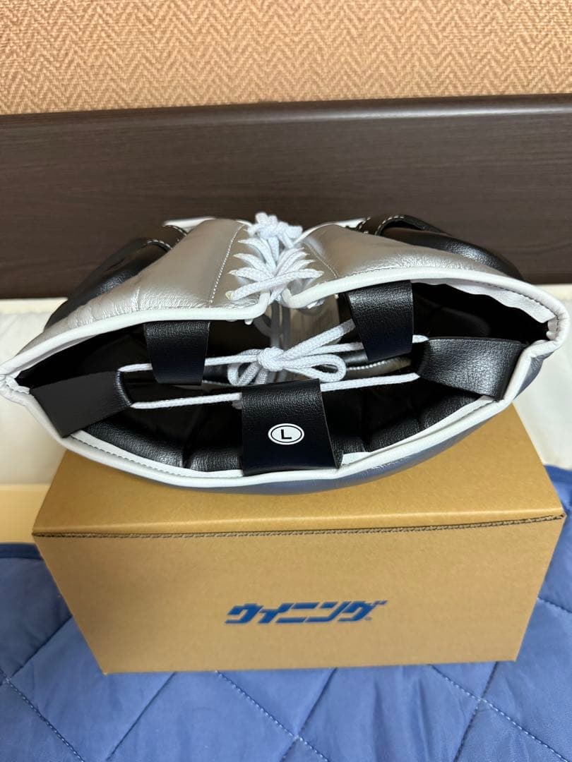 ウイニング winning ヘッドギア　Lサイズ　黒／銀