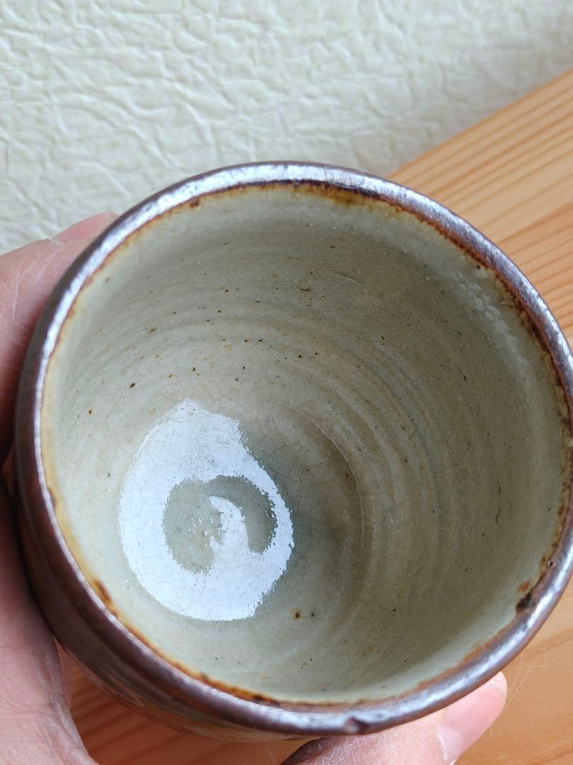 金城次郎　壺屋時代　点打　湯呑　民芸　やちむん