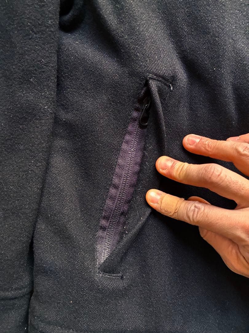 00s OLD GAP ウール ドリズラージャケット ブラック 裏地キルティング