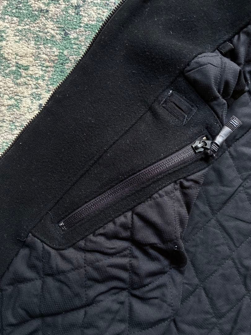 00s OLD GAP ウール ドリズラージャケット ブラック 裏地キルティング