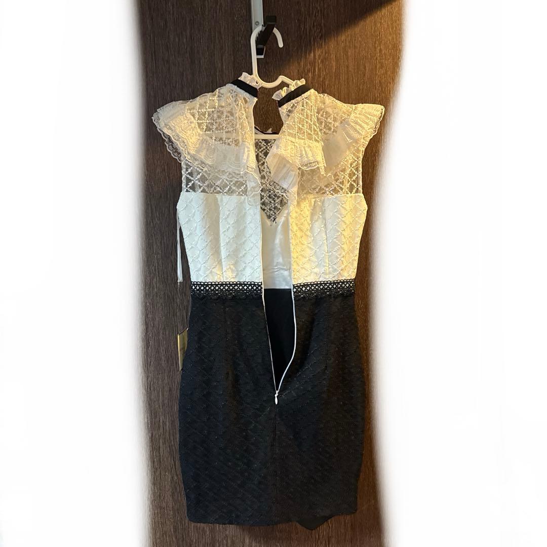 ROBE de FLEURS キャバドレス ホワイト ブラック