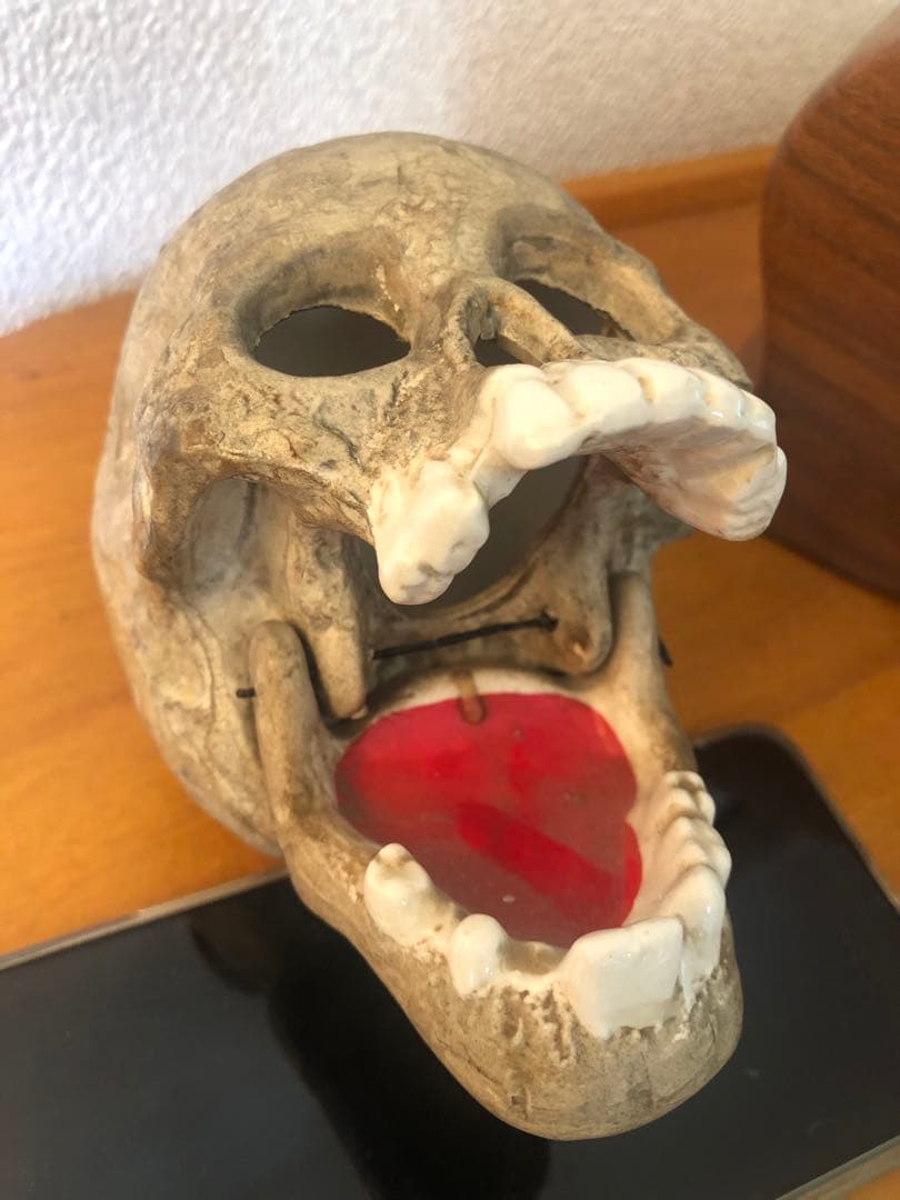 ビンテージ　スカル　髑髏　骸骨　骨董　ミッドセンチュリー　灰皿　アンティーク