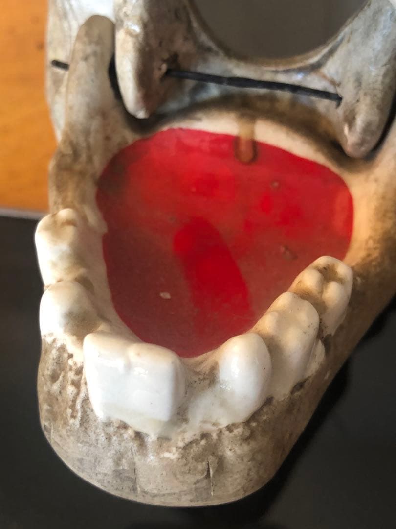 ビンテージ　スカル　髑髏　骸骨　骨董　ミッドセンチュリー　灰皿　アンティーク