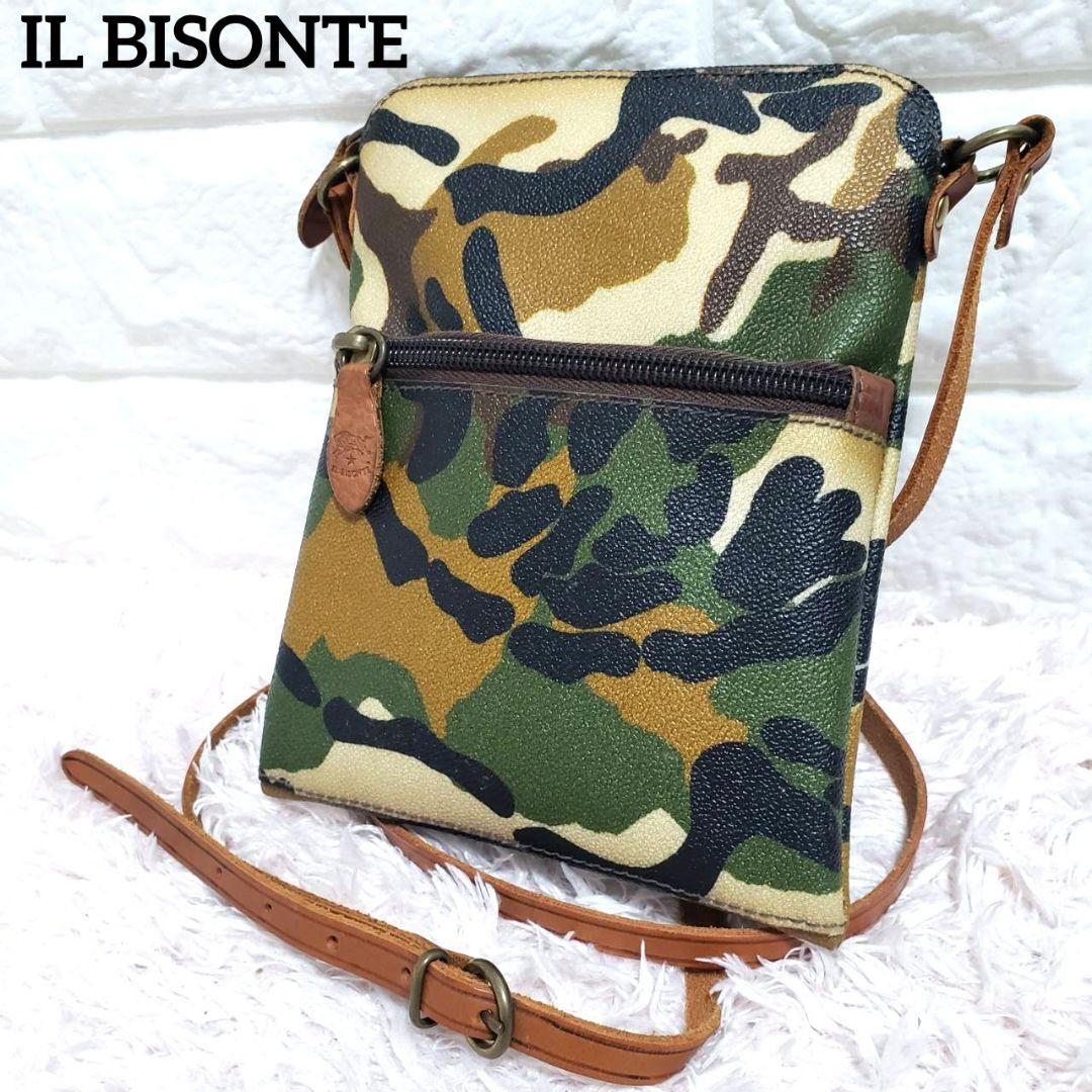 IL BISONTE イルビゾンテ カモフラ 限定 クロスボディショルダーバッグ
