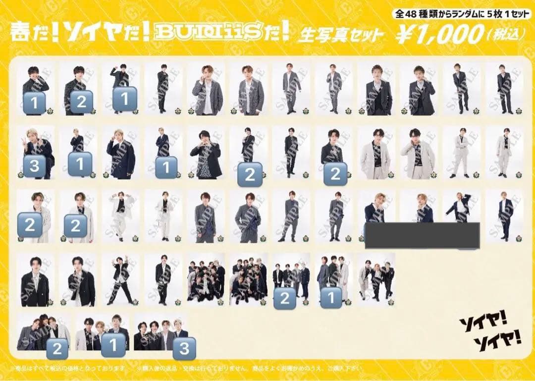 【追加しました】BUDDiiS 生写真 バラ売り可 SHOOT MORRIE