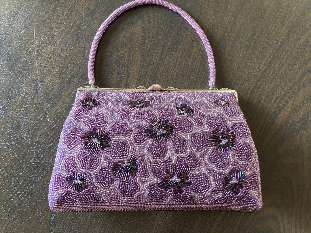 和装　ビーズ刺繍 ハンドバッグ　昭和レトロ　アンティーク