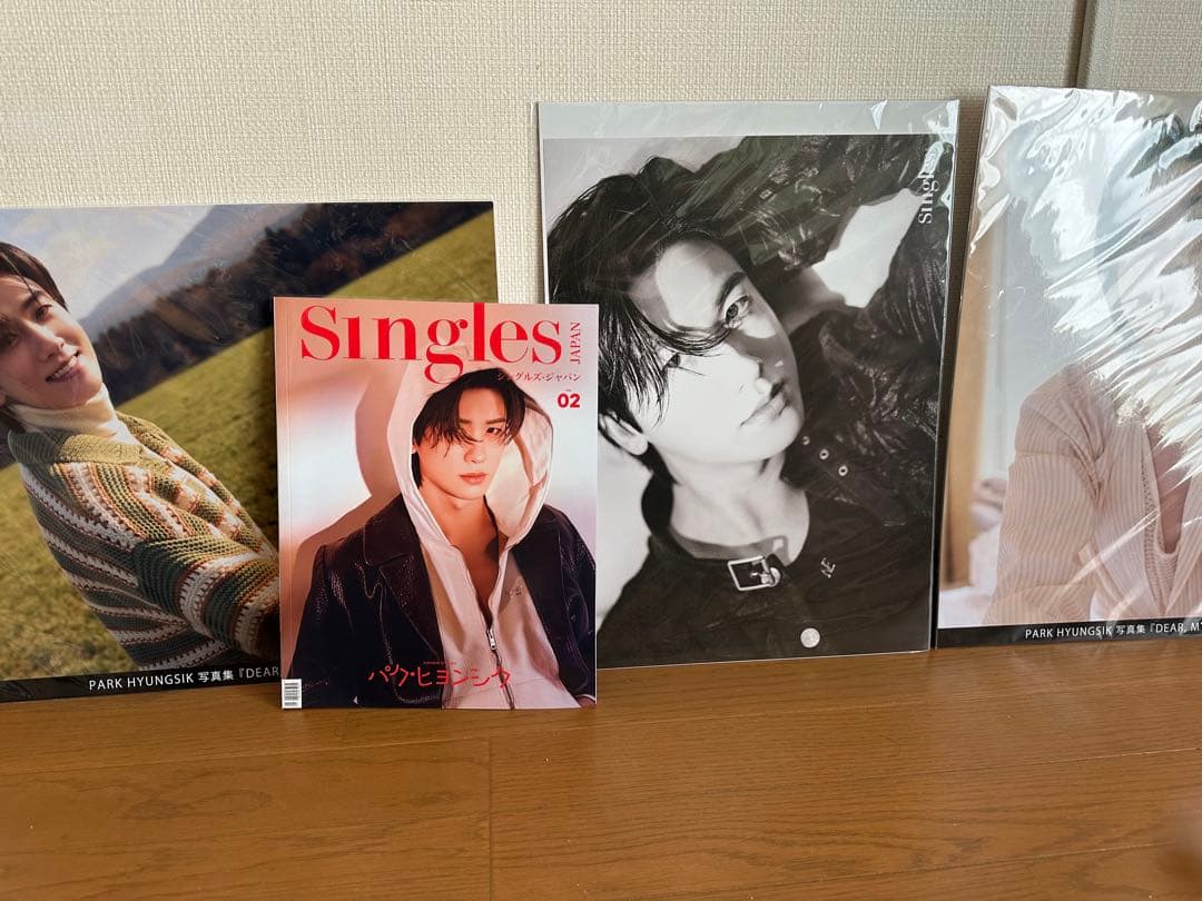 パクヒョンシク　Singls雑誌とビッグプロマイド3枚