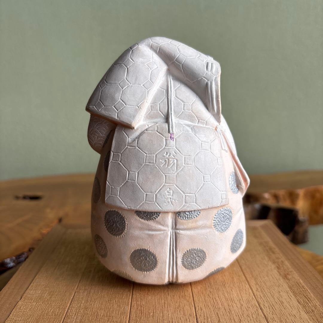 白水八郎作 「翁」博多人形 福岡県無形文化財 共箱