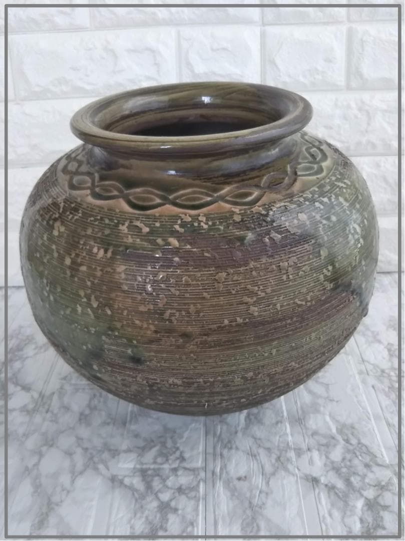 古美術　昭和レトロ　蔵出し壺　備前焼