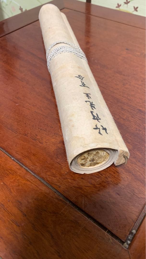 ⑨蔵出し　昭和早期　竹内先生　日本画　百合　古い掛け軸