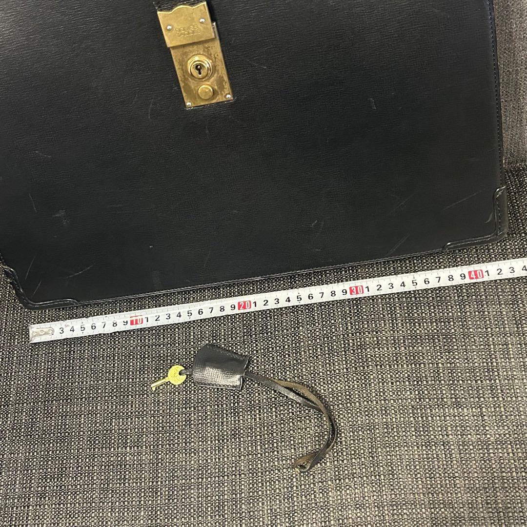 レザー ビジネスブリーフケース 黒