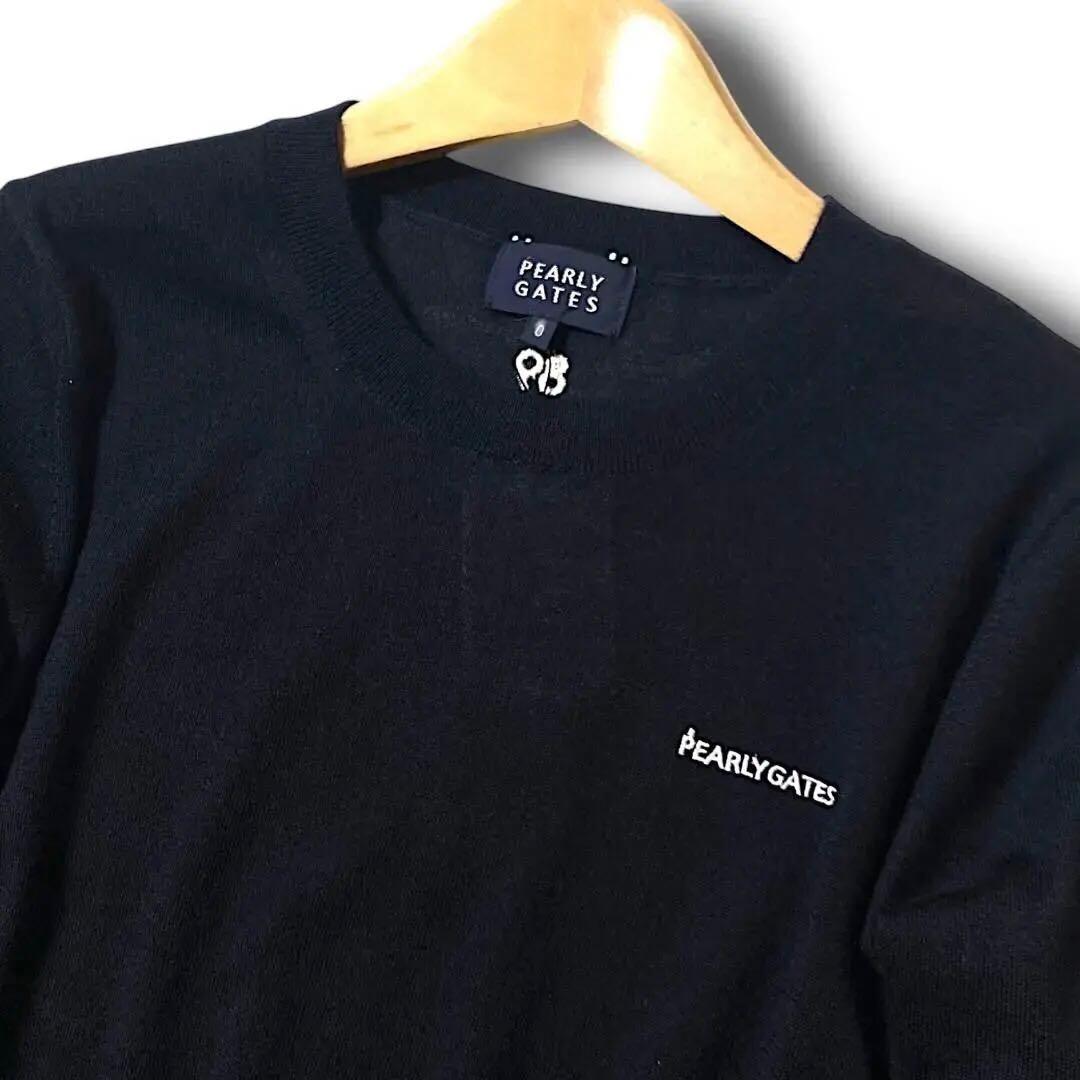 1 パーリーゲイツ 定4.1万 保温 カシミヤ ローゲージ ニット セーター 紺