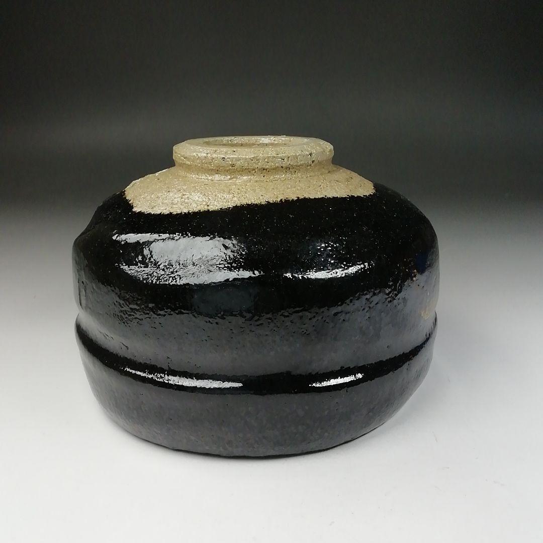 Ｔ６５７　茶碗　『黒楽茶碗』『佐々木松楽 造』『前大徳寺 高橋悦道 書付』　共箱