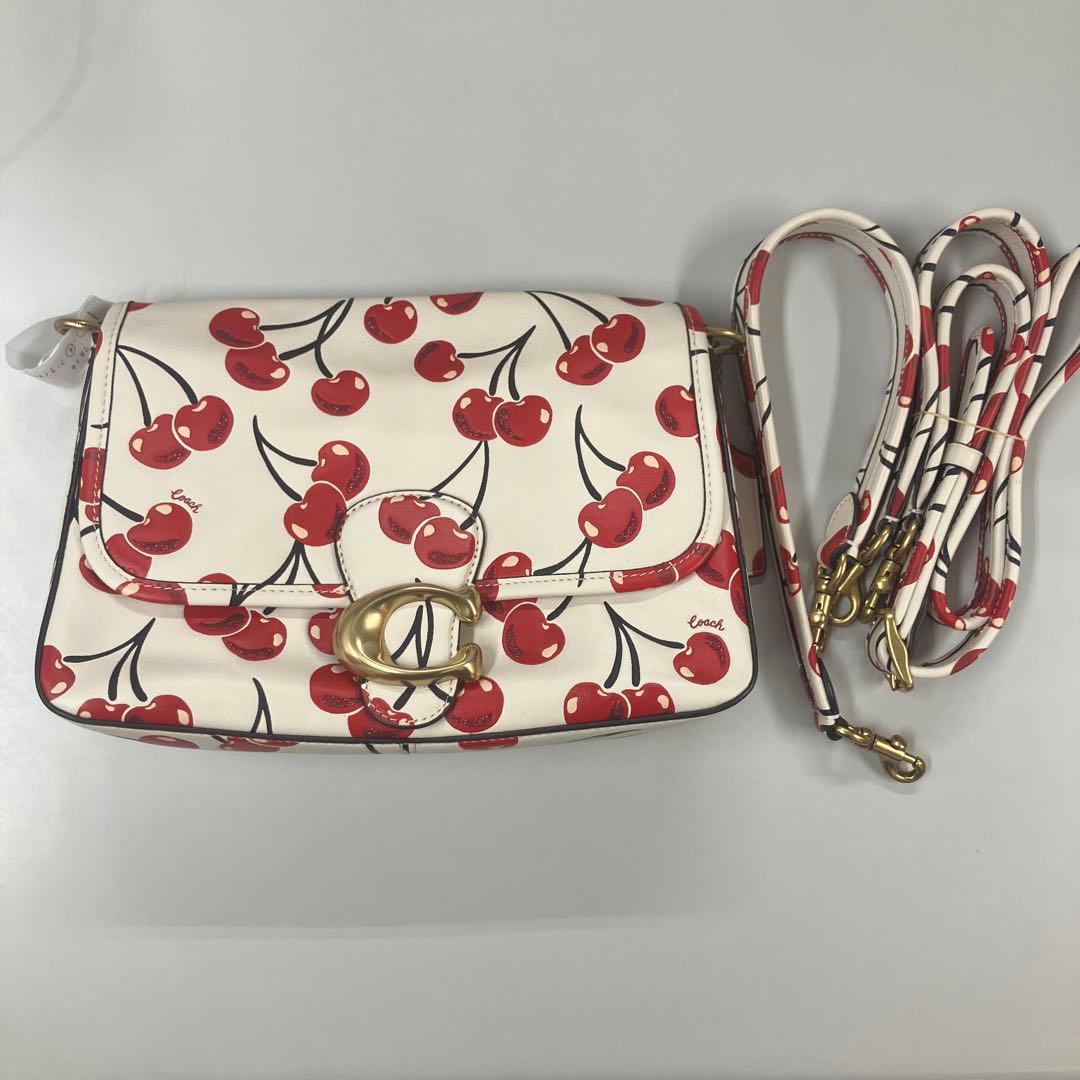 E1-1-01 COACH チェリー柄 ショルダーバッグ