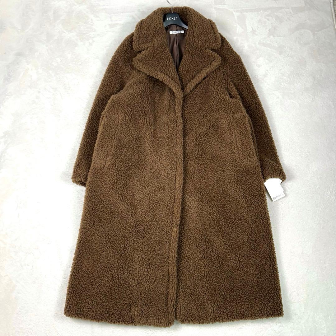 新品タグ付き♡SNIDEL ファーライクボアロングコート テディベア マキシ丈