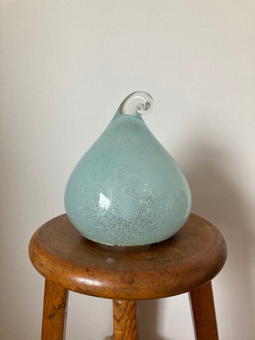 アンティーク　ガラスランプ　岩田工芸硝子（電球付き）