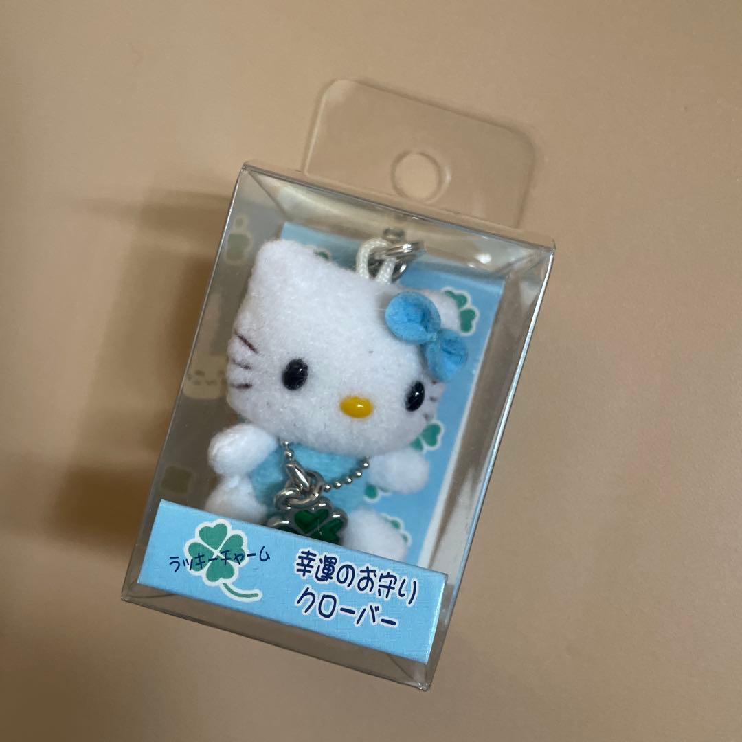 激レア　平成レトロ　キティちゃん　マスコットストラップ　クローバー　2003