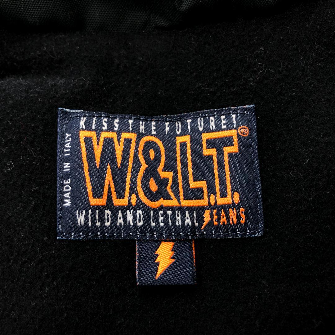 old W&LT ウォルト デザインジャケット ダブルジップ 裏フリース 古着